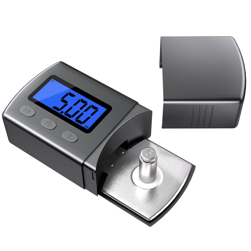 DIGITNOW Digital Turntable Stylus Force Scale Gauge 0.01g/5.00g,Tracking Force Pressure Scale for Tonearm Phono Cartridge, Blue LCD Backlight - Image 1